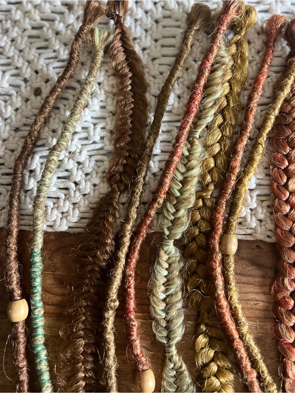 Hand-Braided Colorful Hair Extensions - Multi-Color - Picture 5 of 7